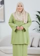 Kurung Zaleha Plus Size - Lime Green