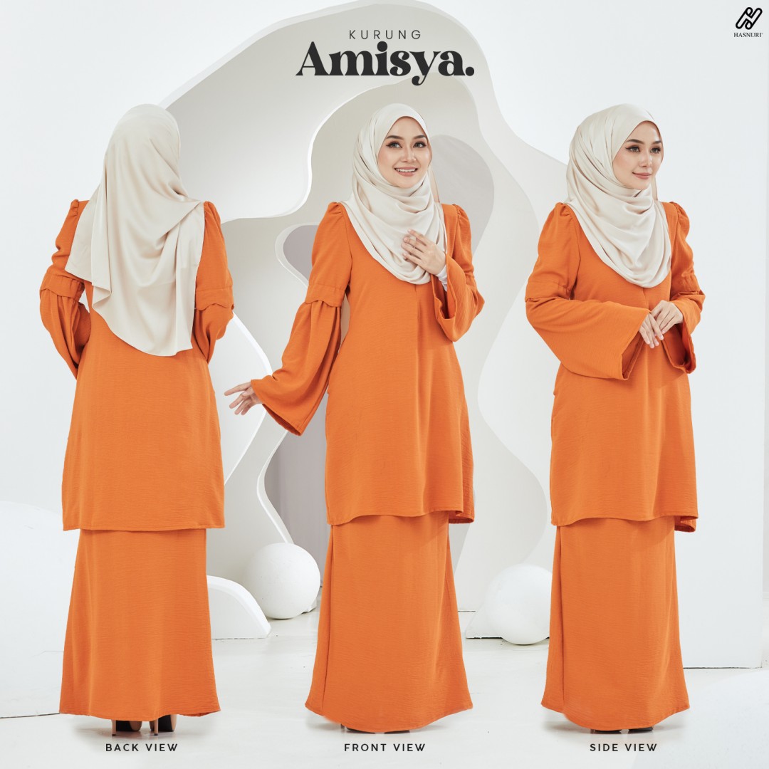 Kurung Amisya - Orange