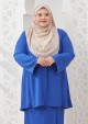 Kurung Nur Zaleha Plus Size - Royal Blue