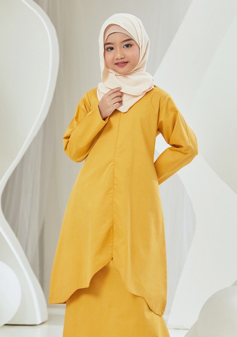Kurung Suzana Kids - Mustard