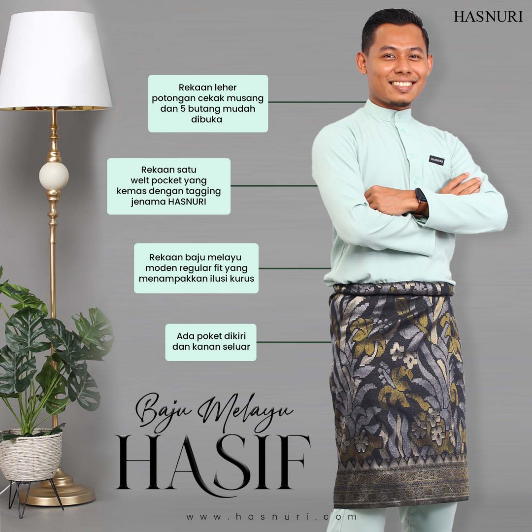 Baju Melayu Hasif - Dusty Orange