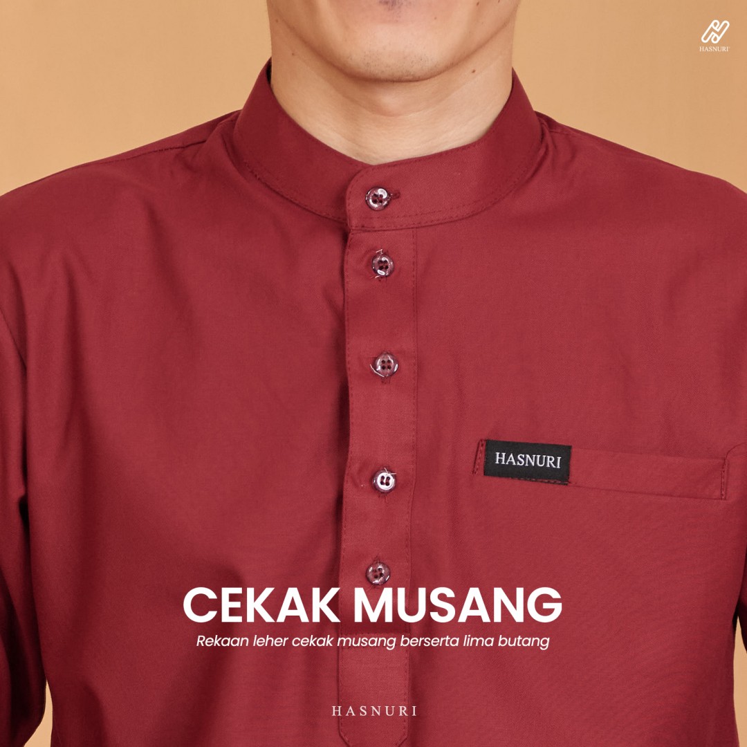 Baju Melayu Aziz - Maroon