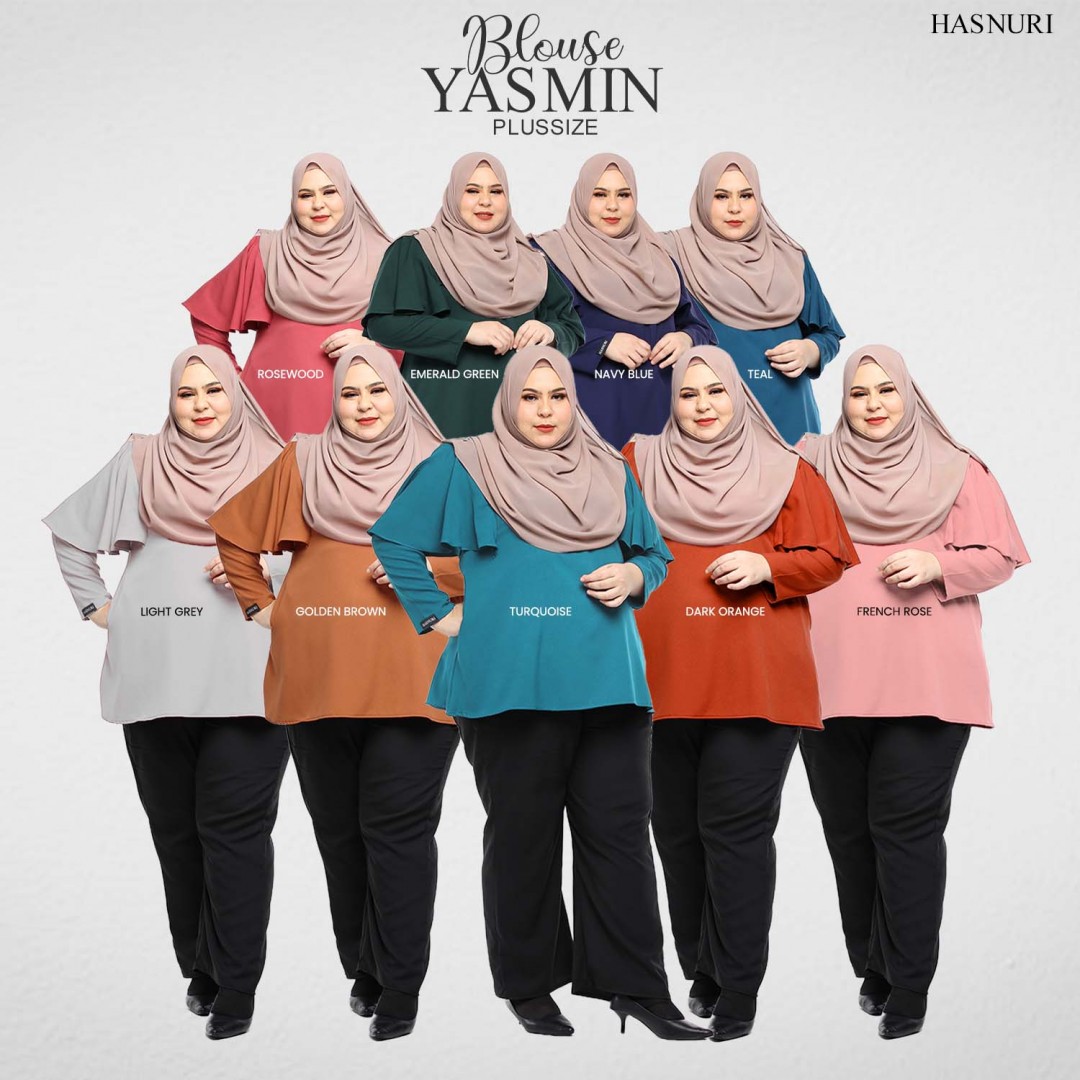 Blouse Yasmin Plus Size - Golden Brown