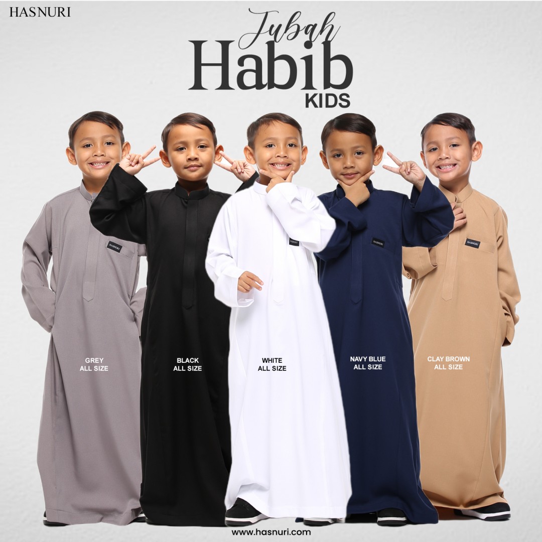 Jubah Habib Kids - Grey