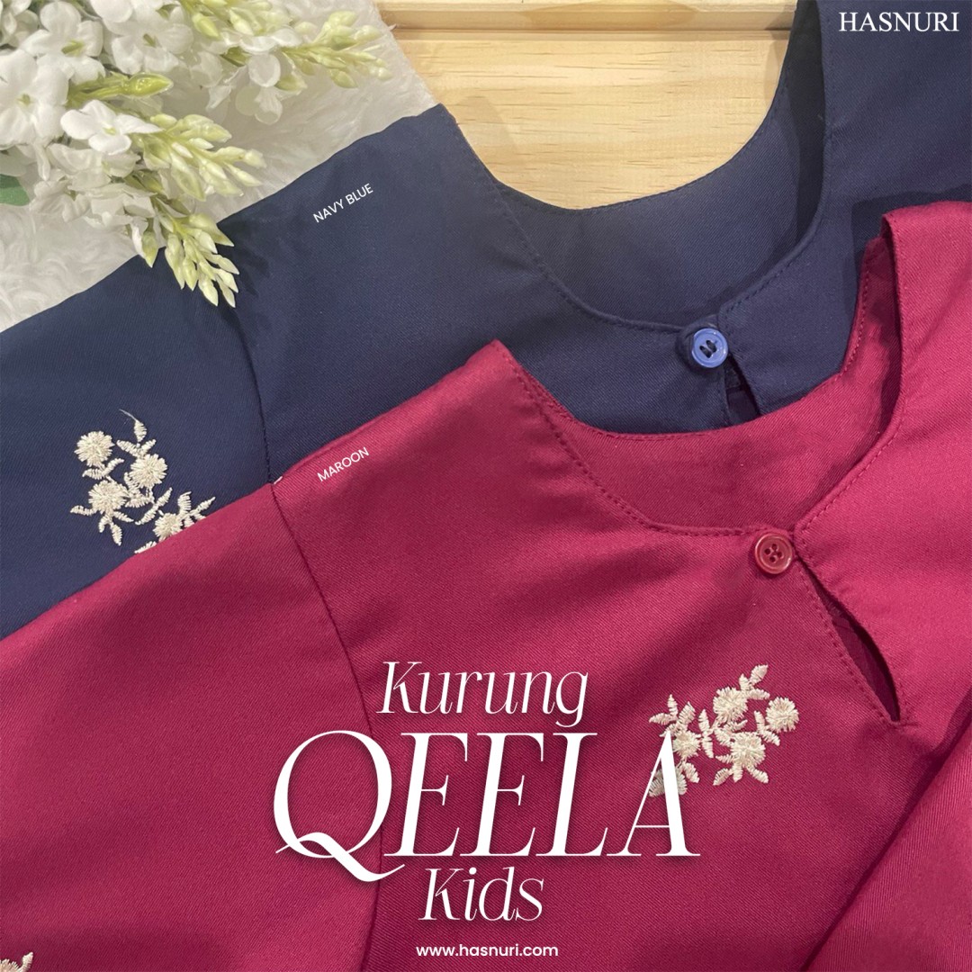 Kurung Qeela Kids - Navy Blue