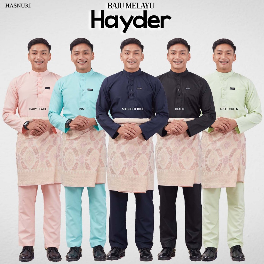 Baju Melayu Hayder - Midnight Blue