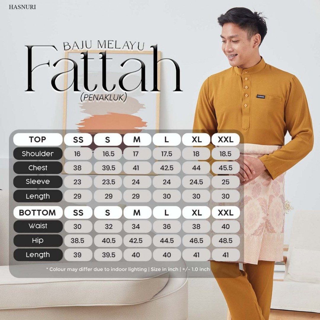 Baju Melayu Fattah - Moss Yellow