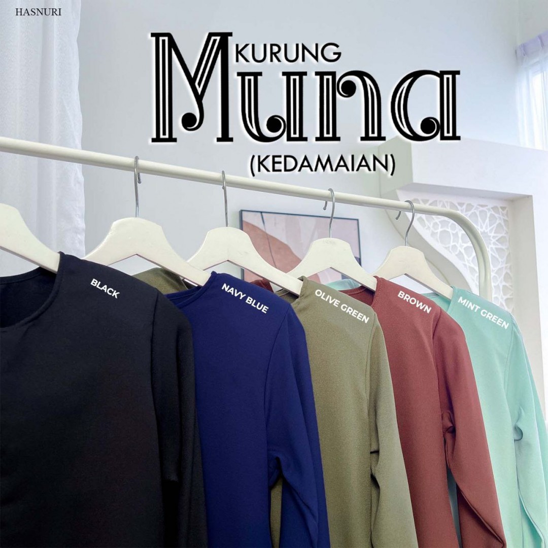 Kurung Muna - Navy Blue