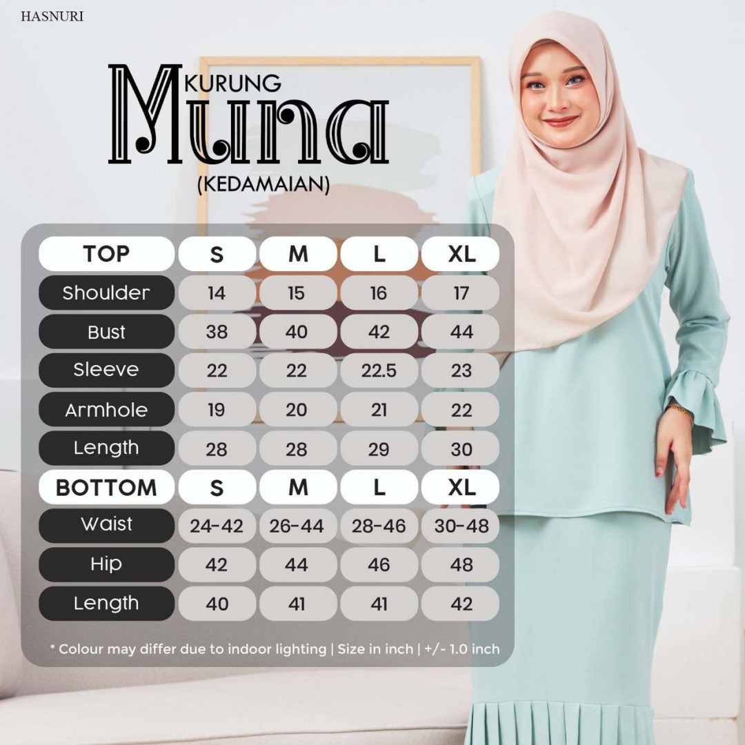Kurung Muna - Mint Green