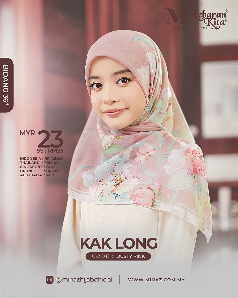 Tudung Bawal - Dusty Pink - B36