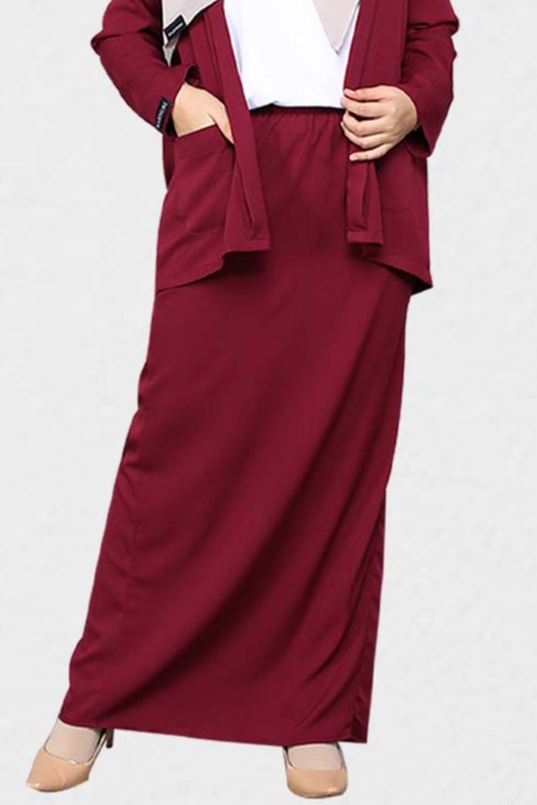 Skirt Ayraa - Deep Maroon