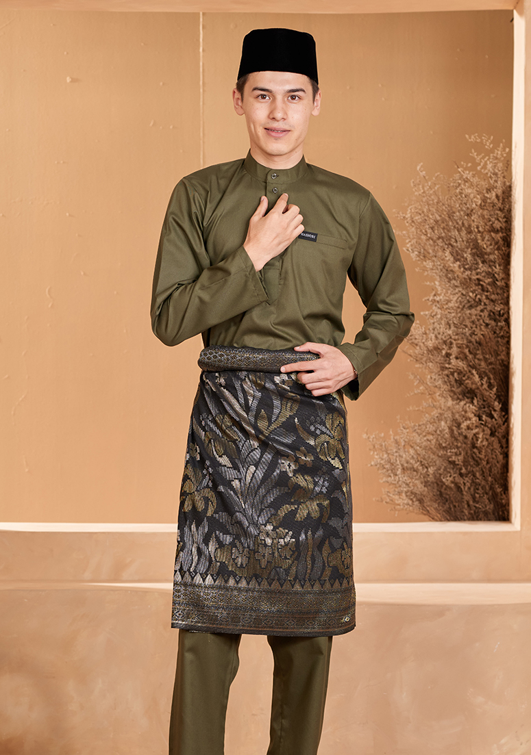 Baju Melayu Aziz - Army Green