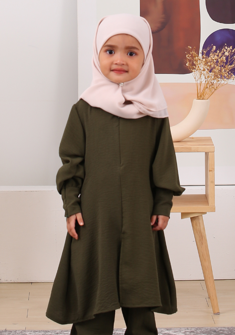 Suit Zariyah Kids - Army Green