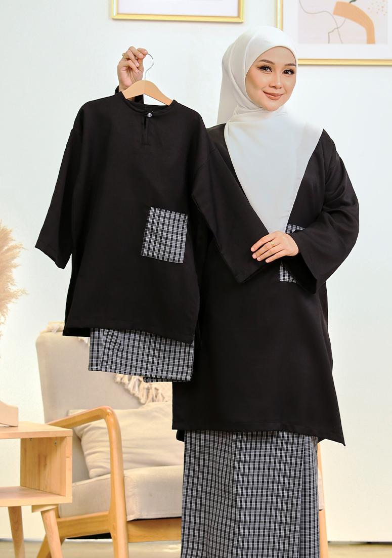 Kurung Seruni Kids - Black Grey