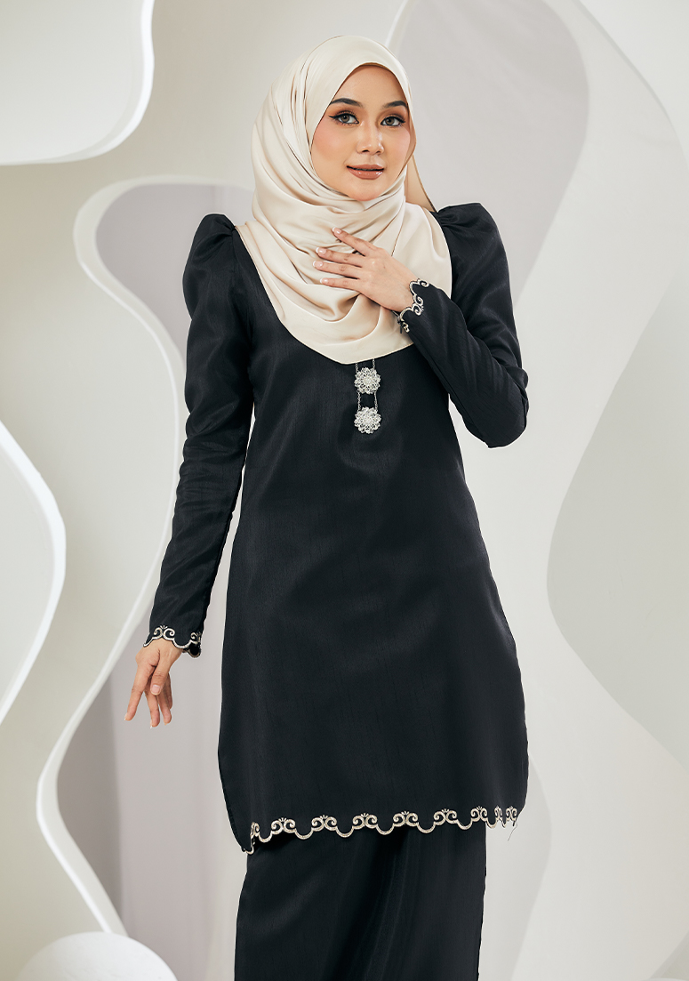 Kurung Mustika - Black