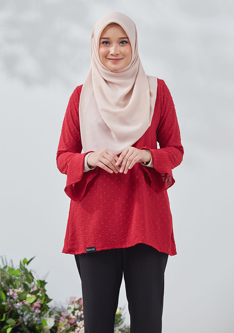Blouse Echa - Red Maroon