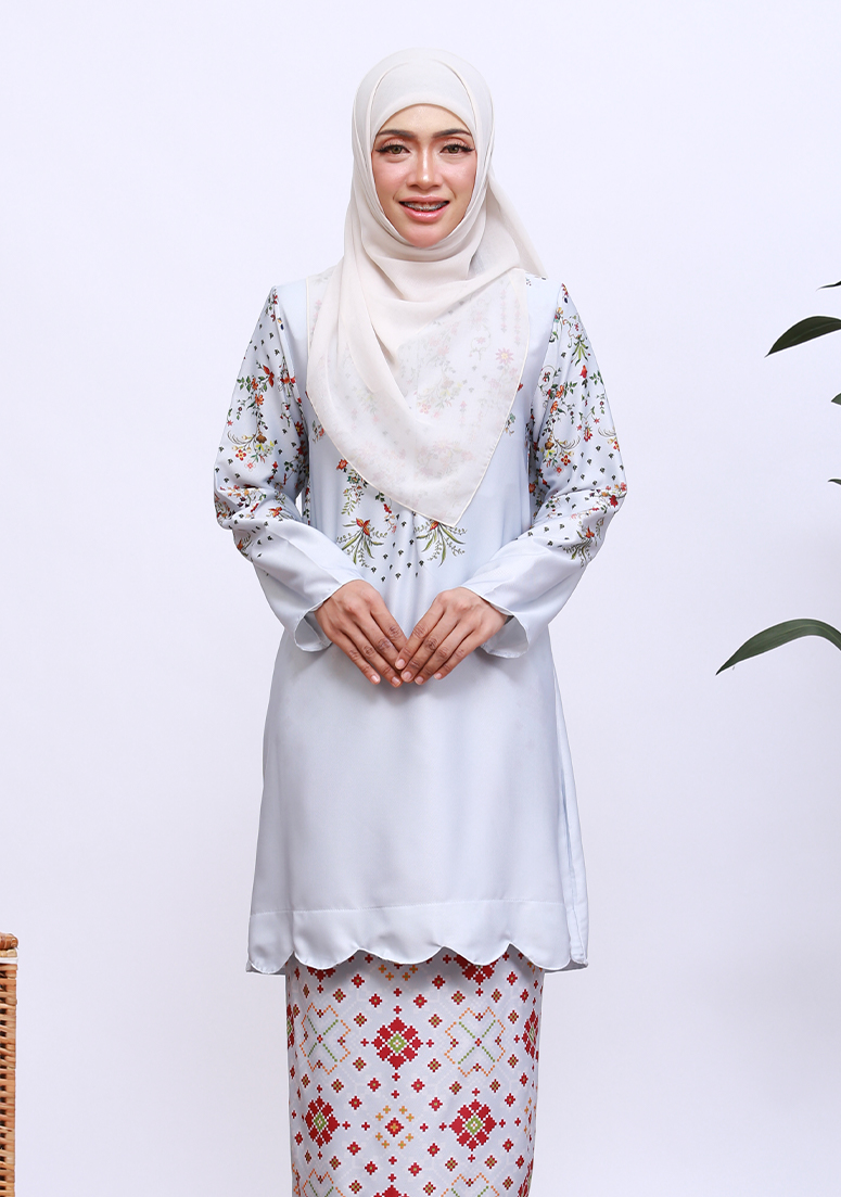 Kurung Amna - Blue Grey