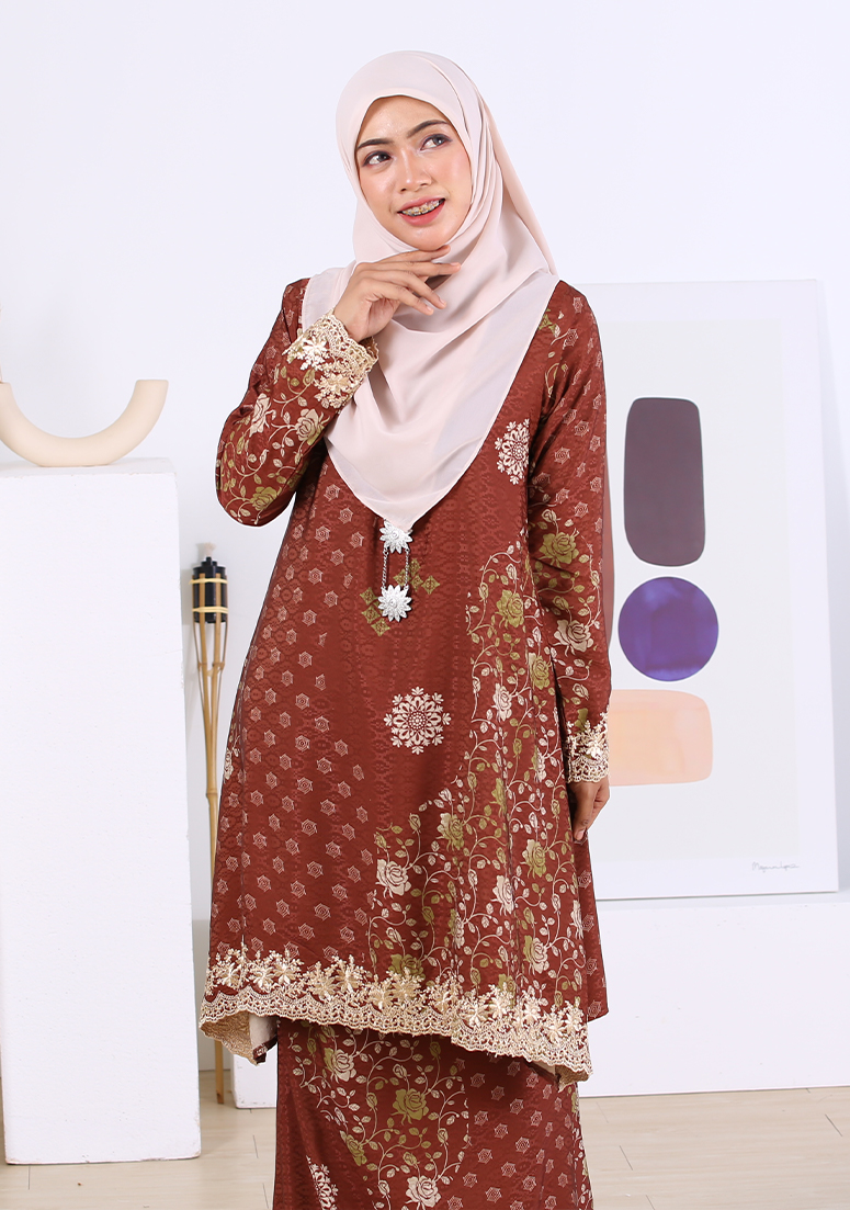 Kurung Cempaka - Brick Red