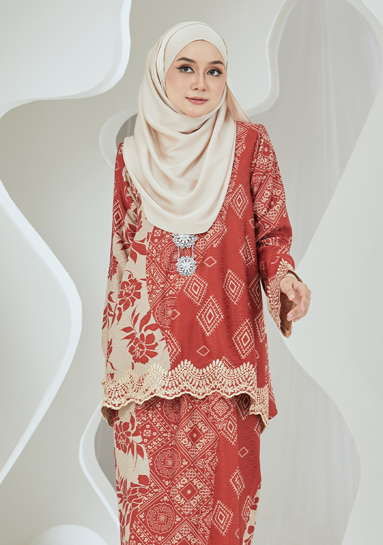 Kurung Puteri Ayu - Burnt Orange