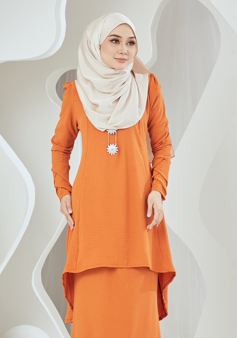 Kurung Lily Clara - Butter Orange