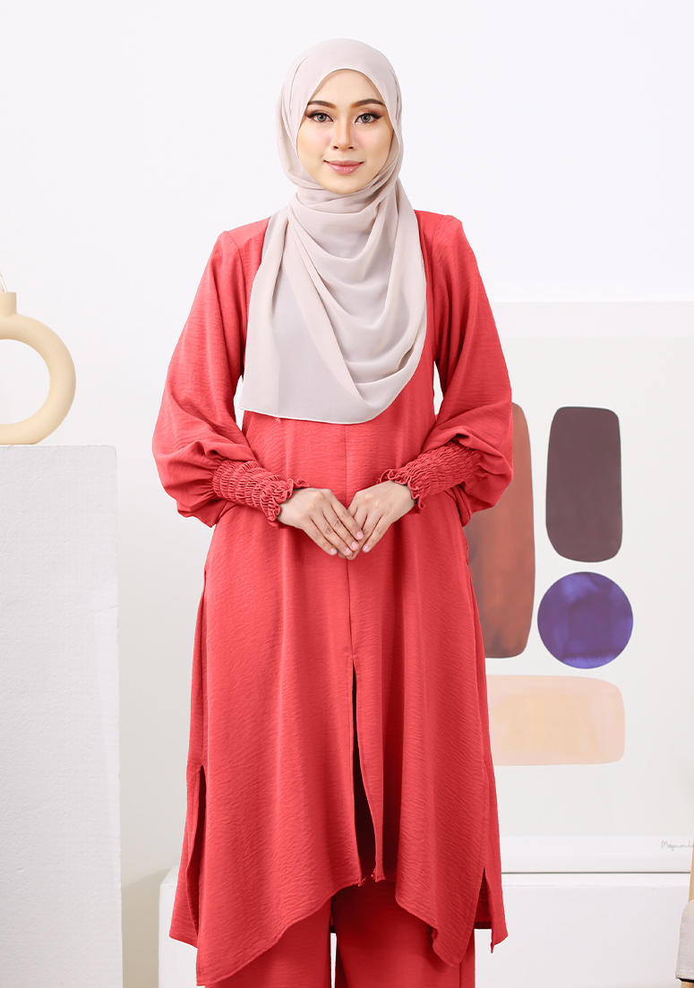 Suit Zayani - Coral Pink