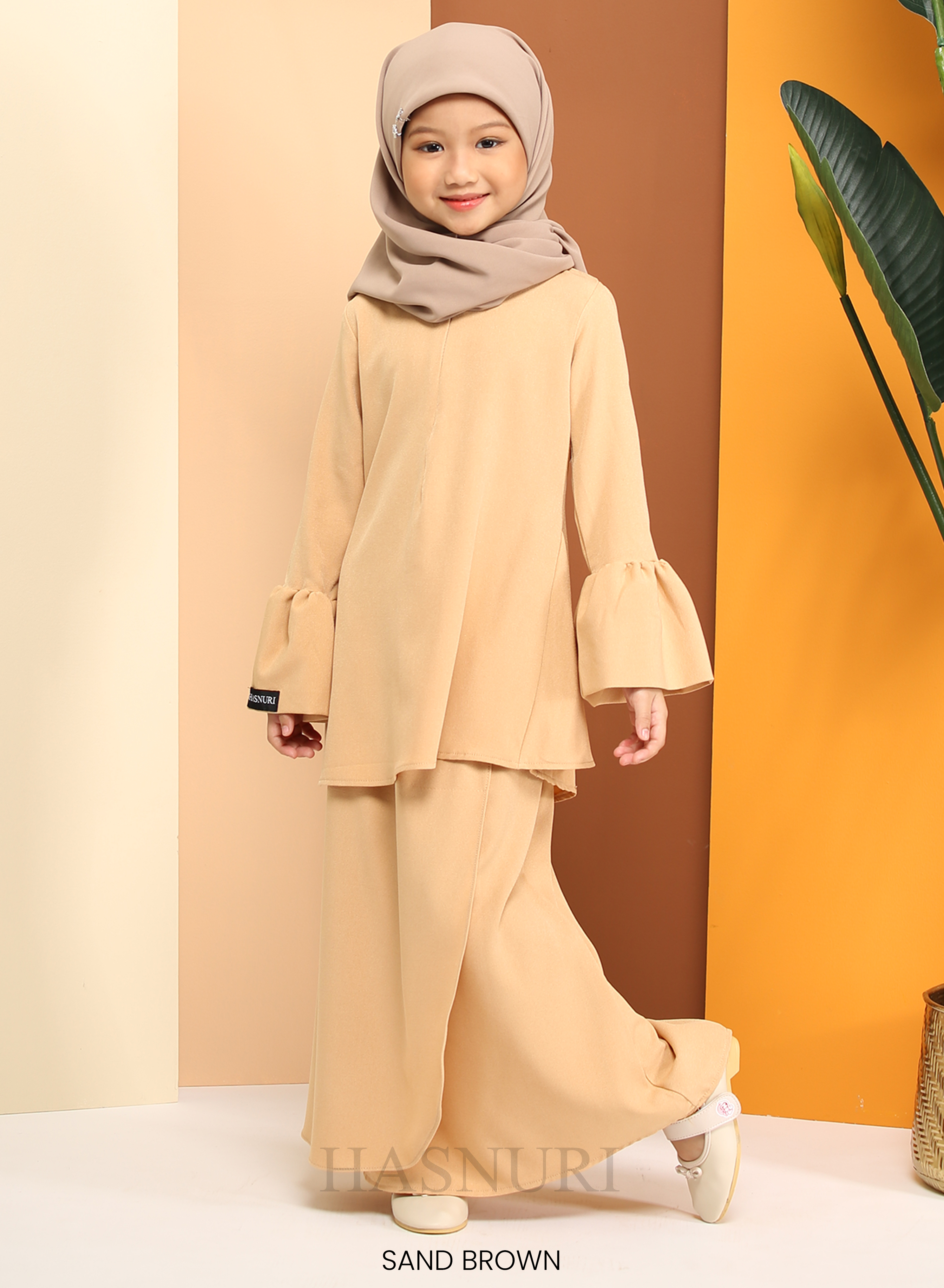 Kurung Daisy Kids - Sand Brown