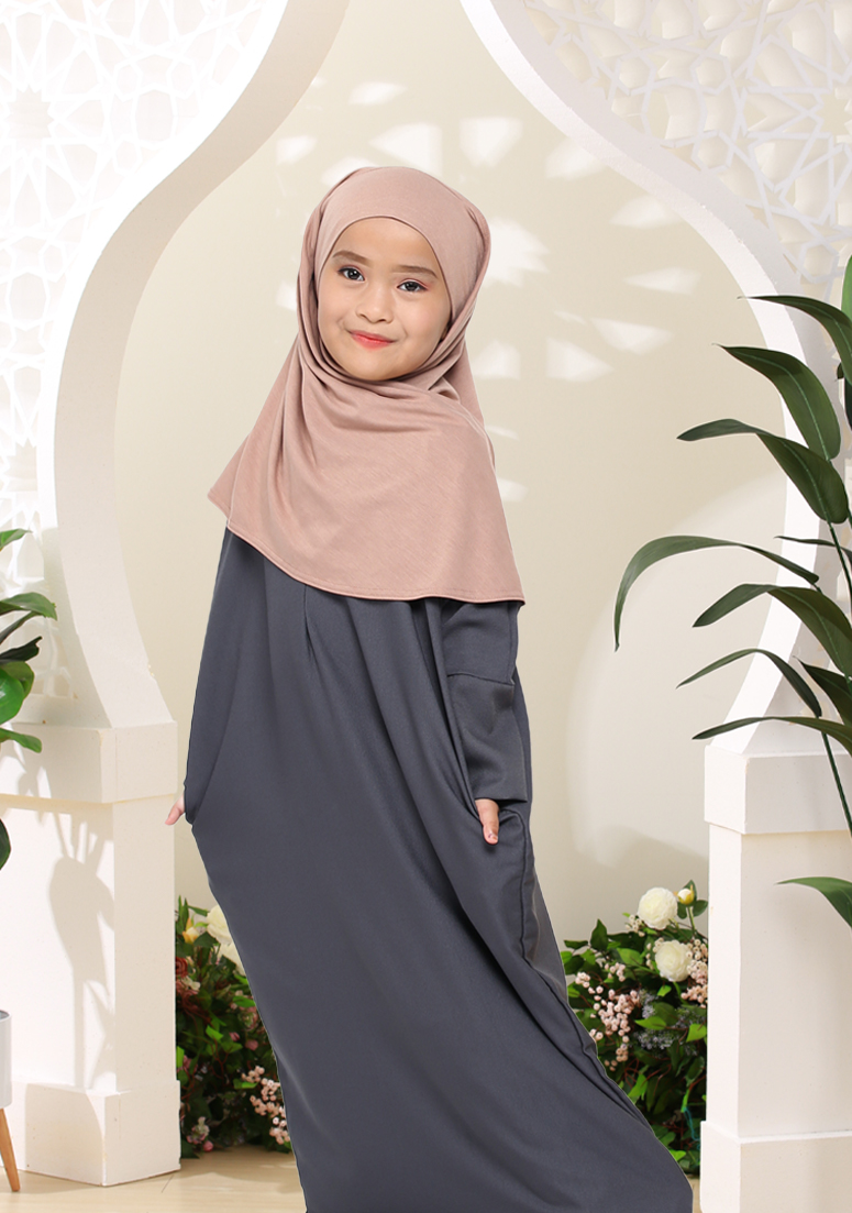 Abaya Nysa Kids - Dark Grey