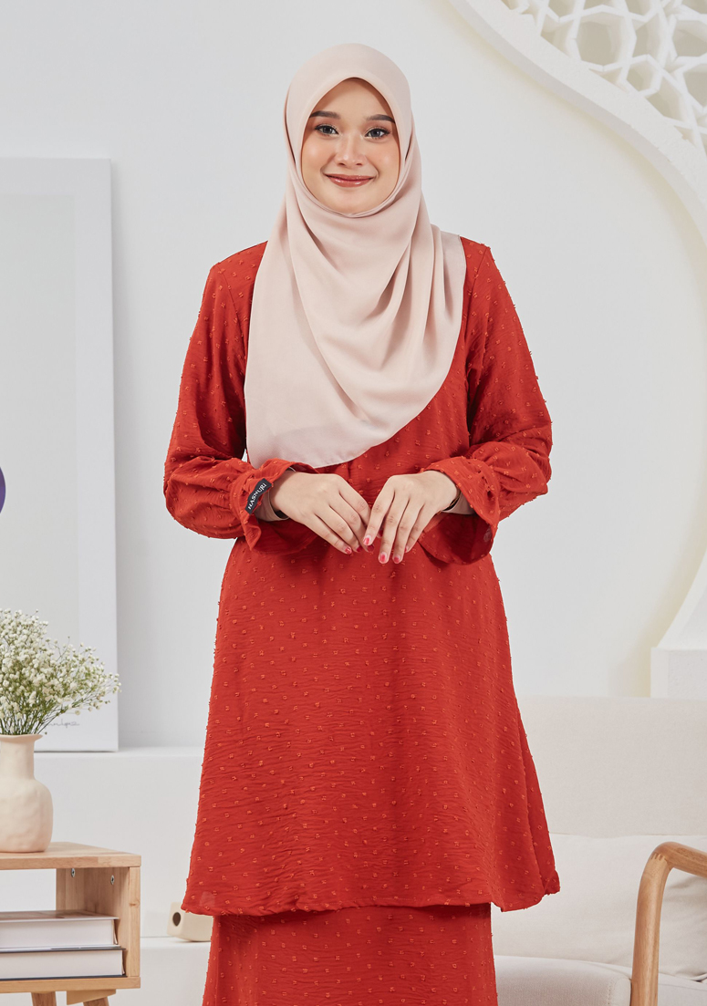 Kurung Dalila - Dark Orange