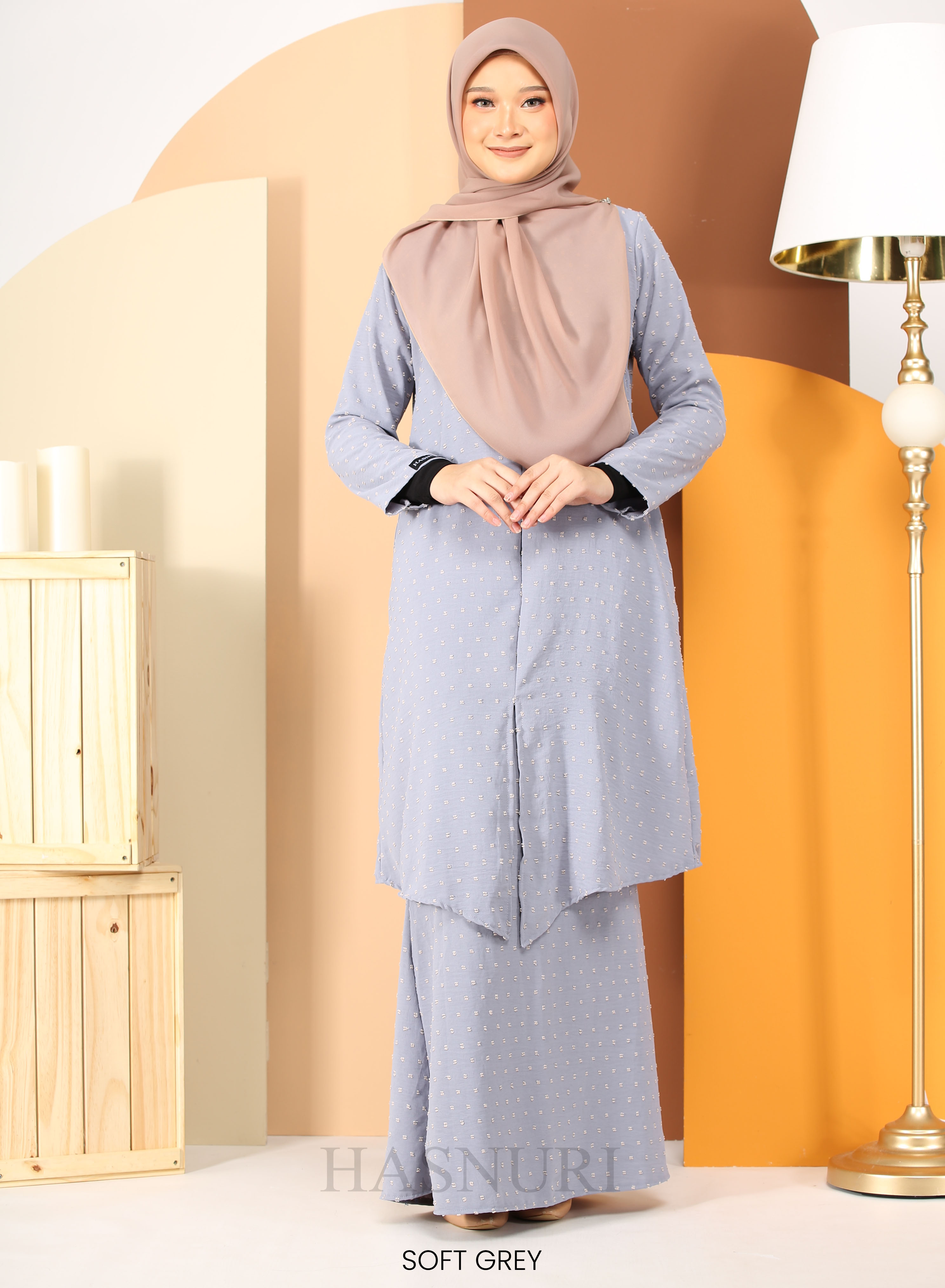 Kurung Dayana - Soft Grey