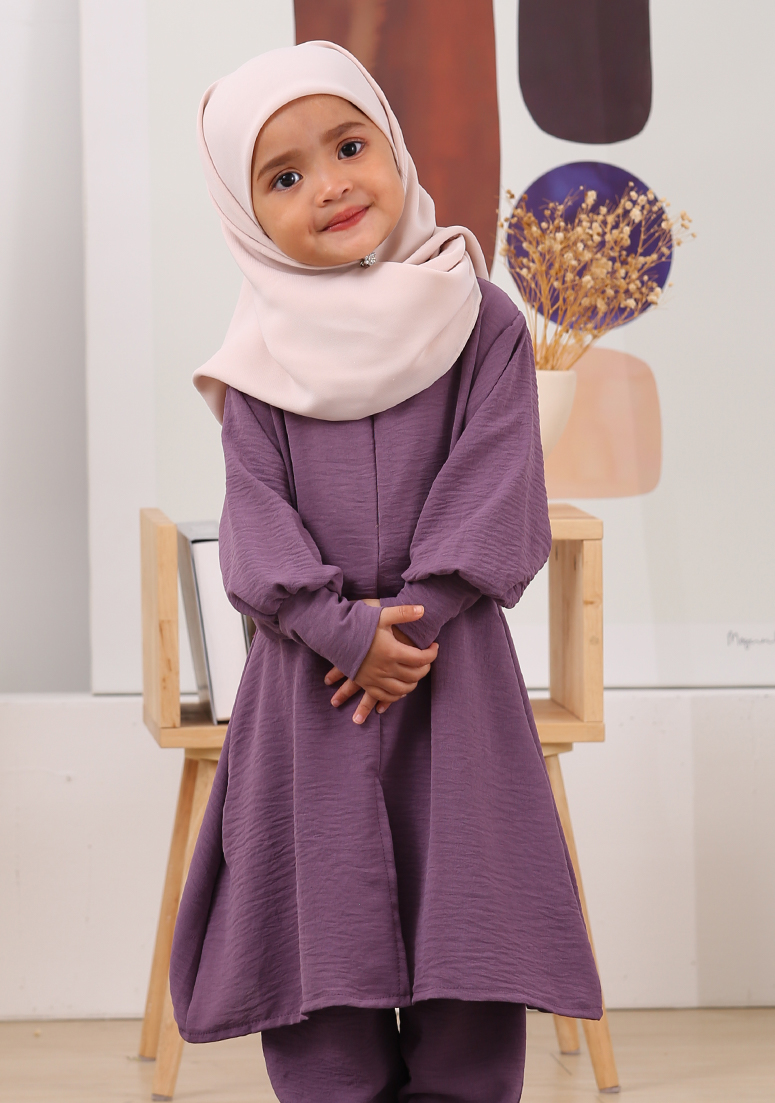 Suit Zariyah Kids - Deep Mauve