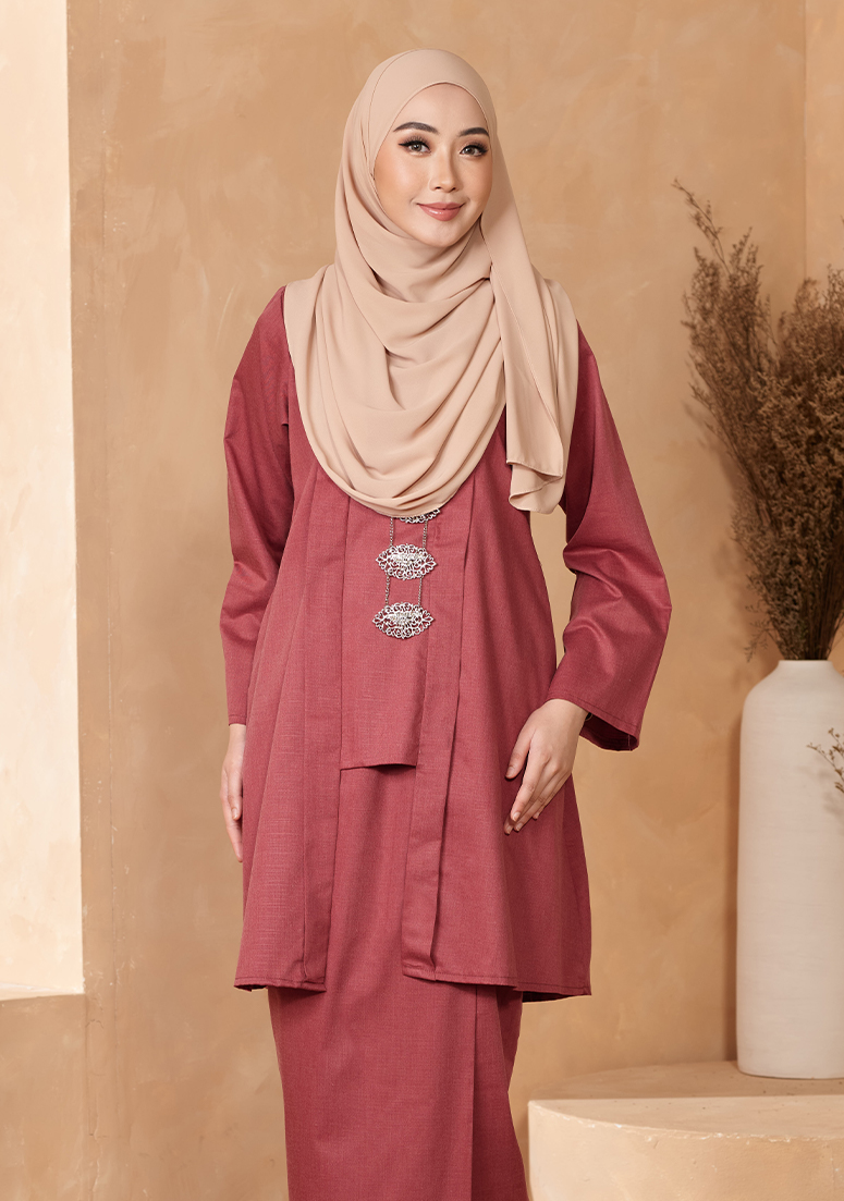 Kebaya Aminah - Dusty Maroon