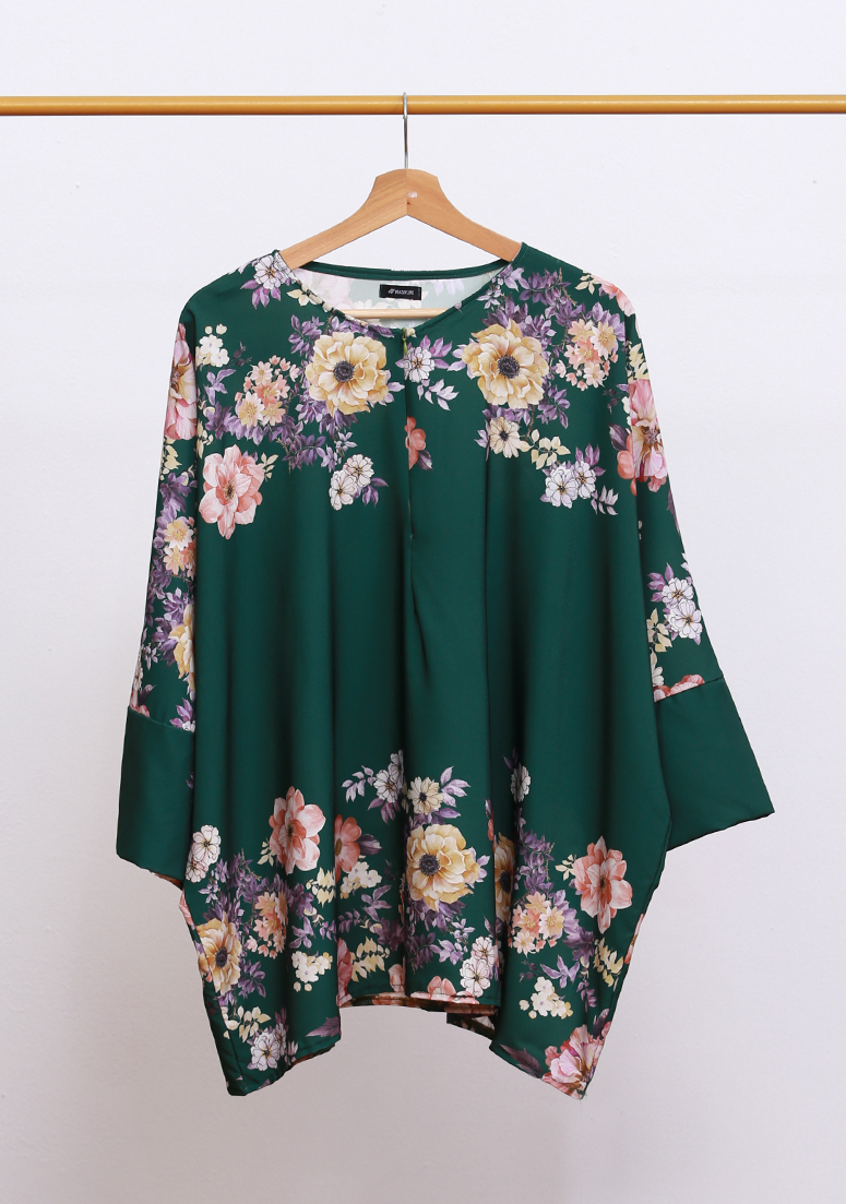 Blouse Sara V22 - Emerald Green