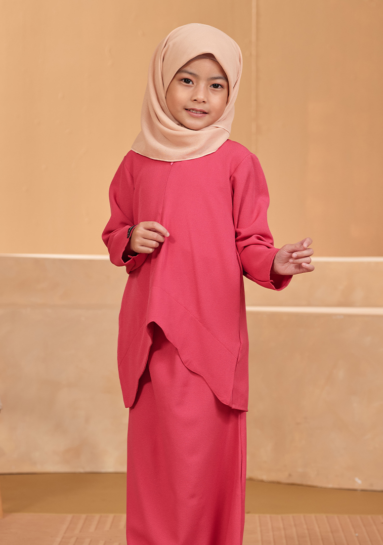 Kurung Aween Kids - Fuschia Pink