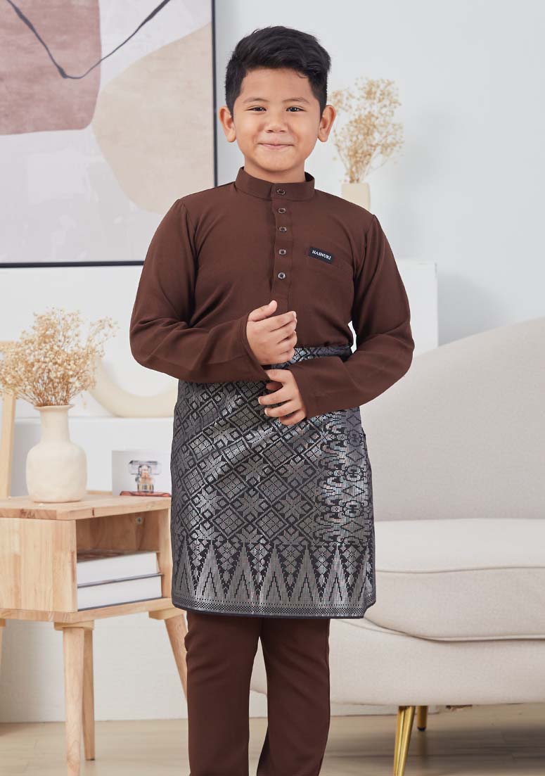 Baju Melayu Fattah Kids - Dark Choc