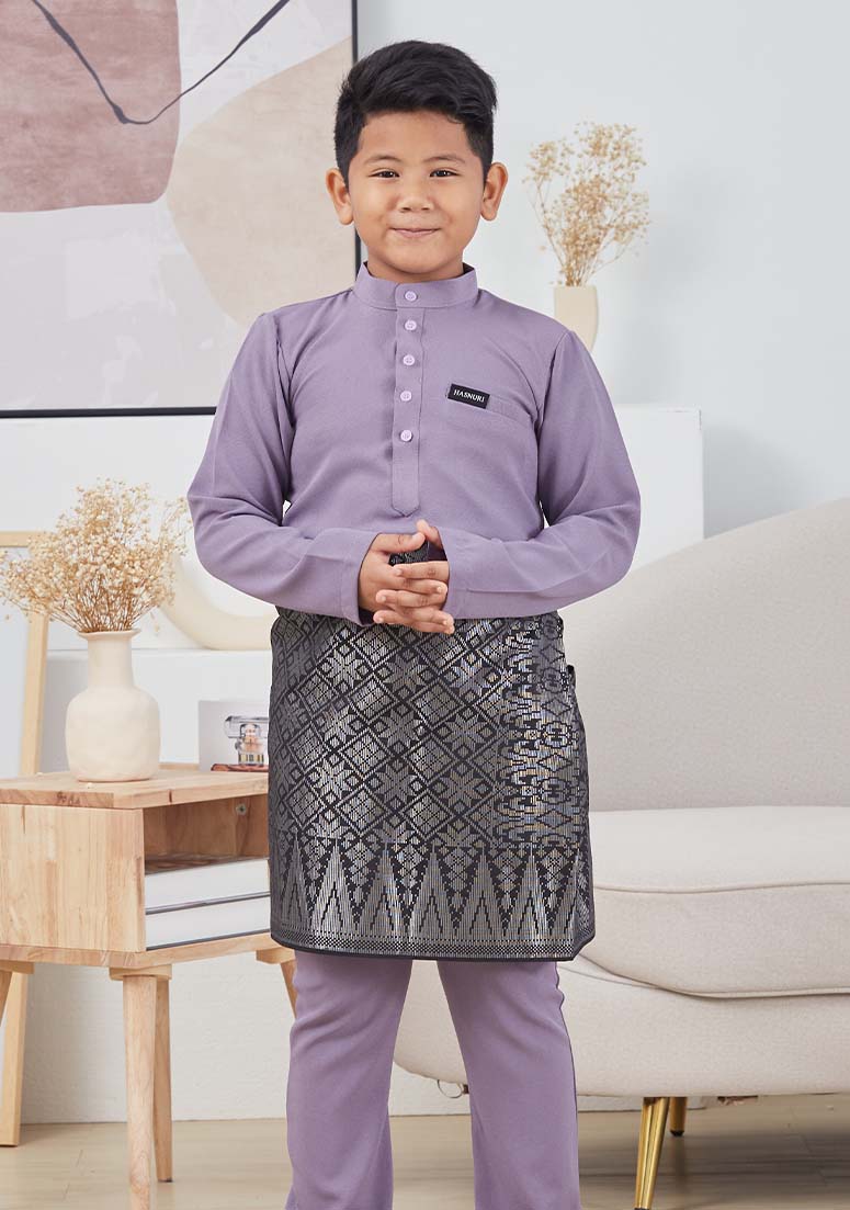 Baju Melayu Fattah Kids - Light Mauve