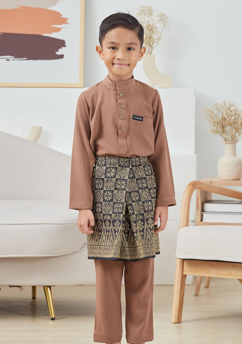 Baju Melayu Fattah Kids - Light Coco