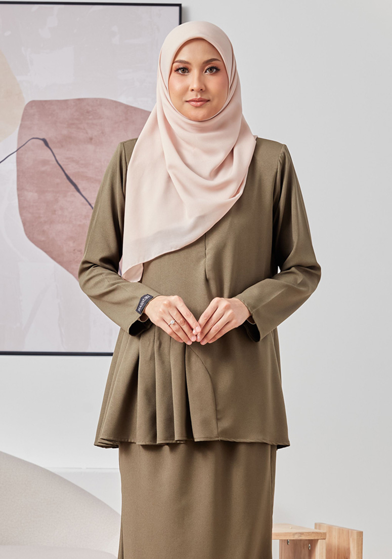 Kurung Fadilah - Olive Green