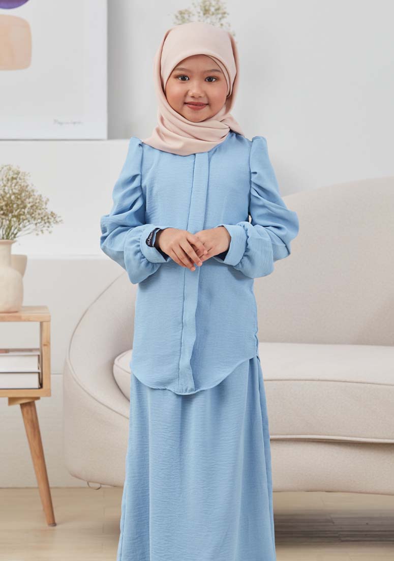 Kurung Farzana Kids - Baby Blue