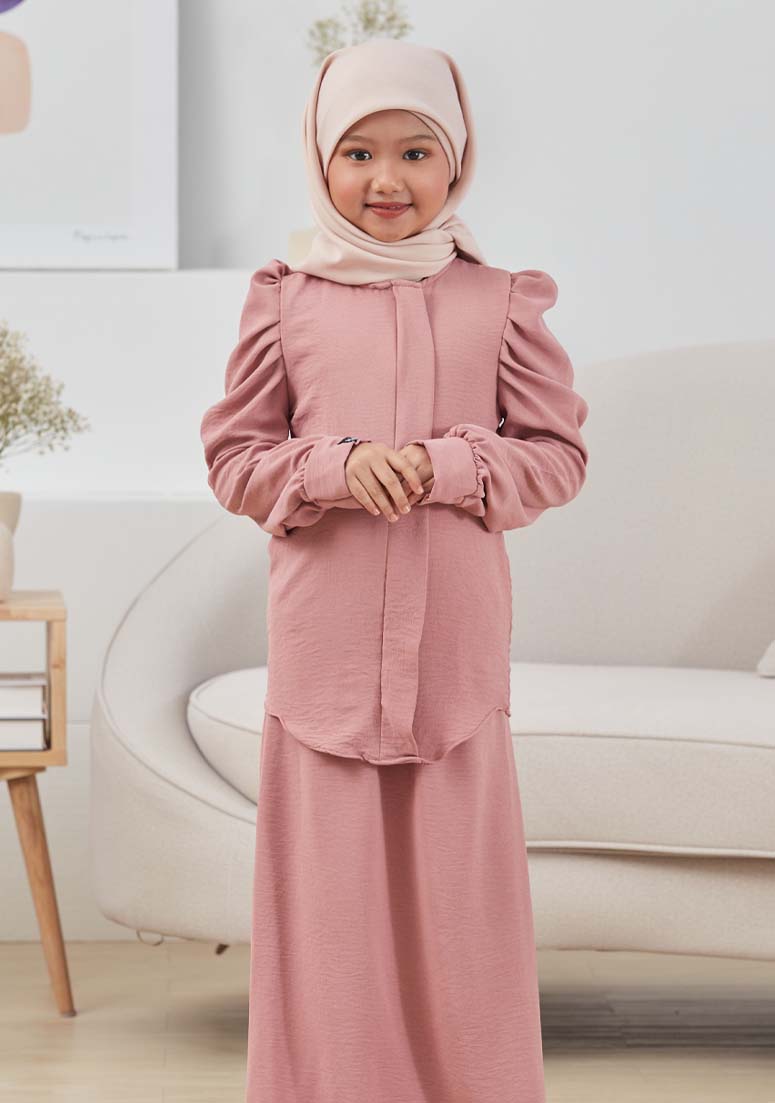 Kurung Farzana Kids - French Rose