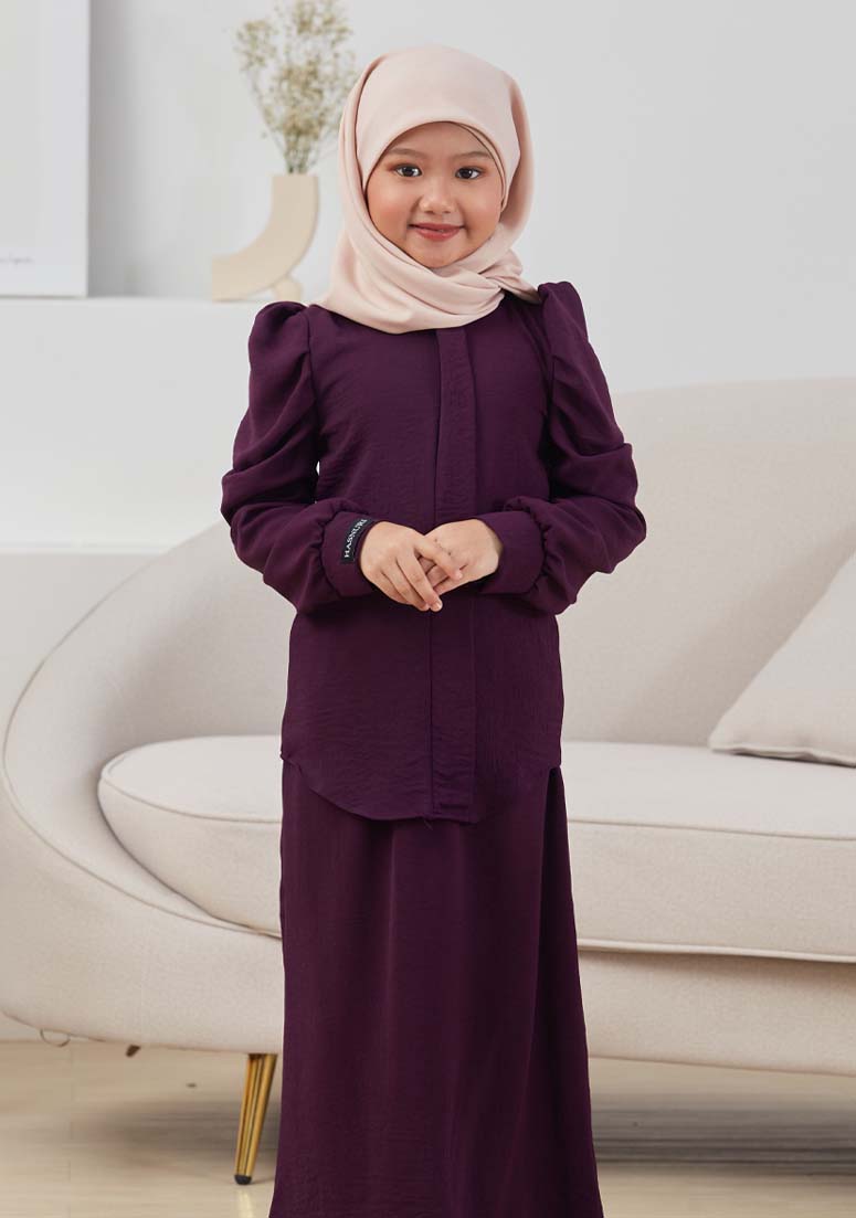 Kurung Farzana Kids - Purple