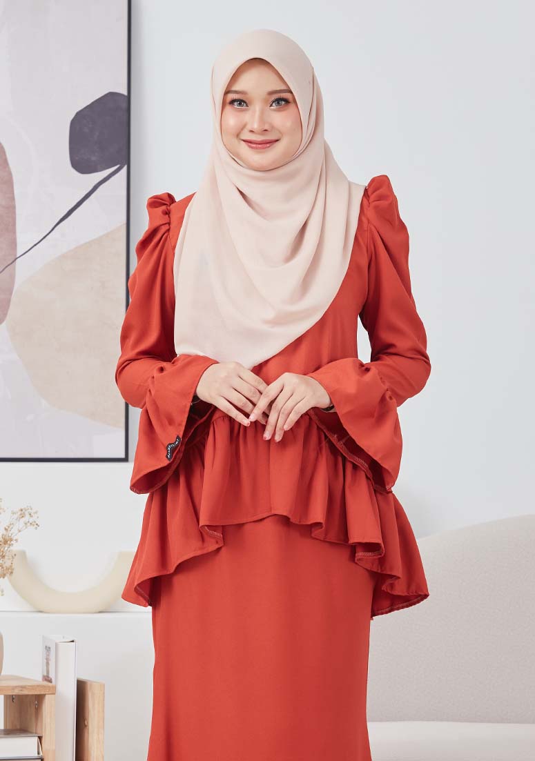 Kurung Maleeka - Dark Orange