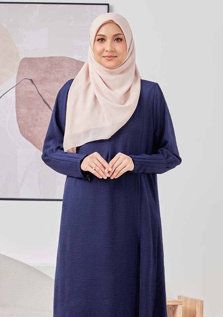 Kurung Muazara - Navy Blue