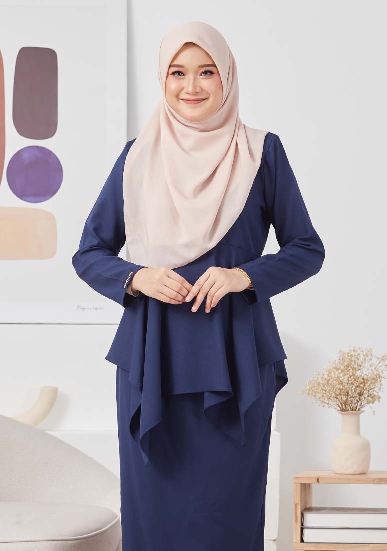 Kurung Myreen - Navy Blue
