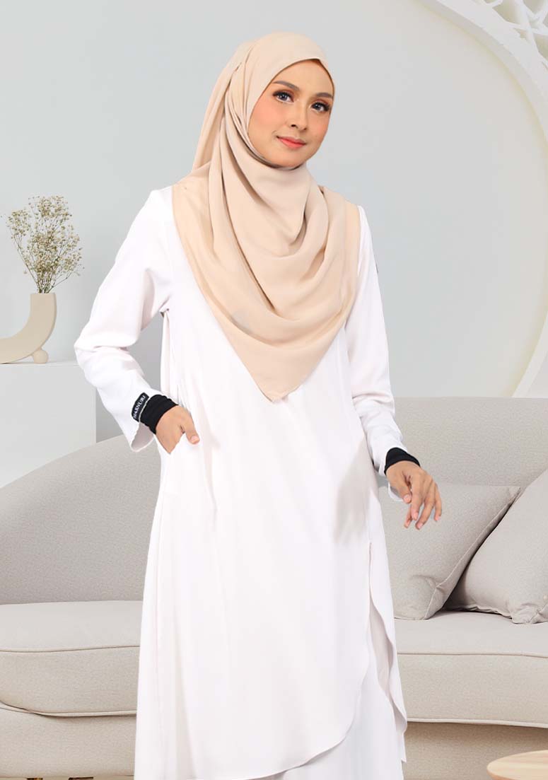 Kurung Sakina - White