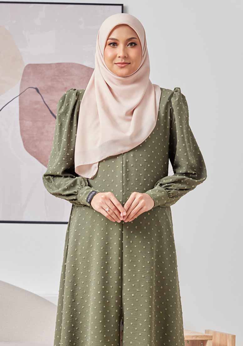 Suit Cik Zakiya - Army Green