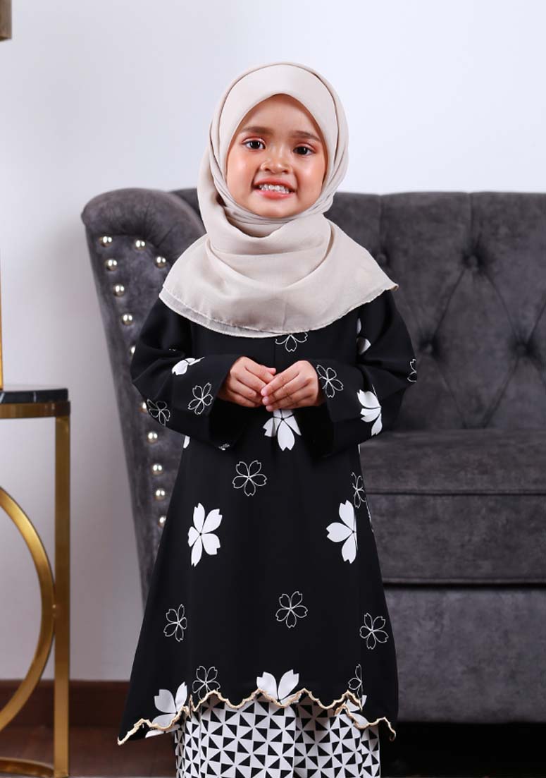 Kurung Dang Ayu Kids - Black