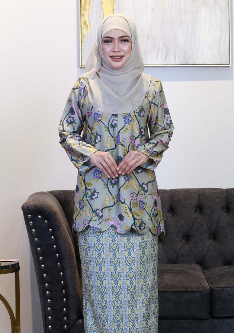 Kurung Dang Tiara Mini - Sage Green