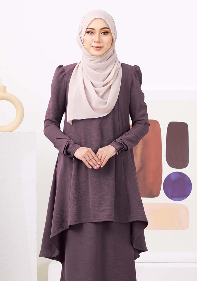 Kurung Lily Clara - Ash Brown