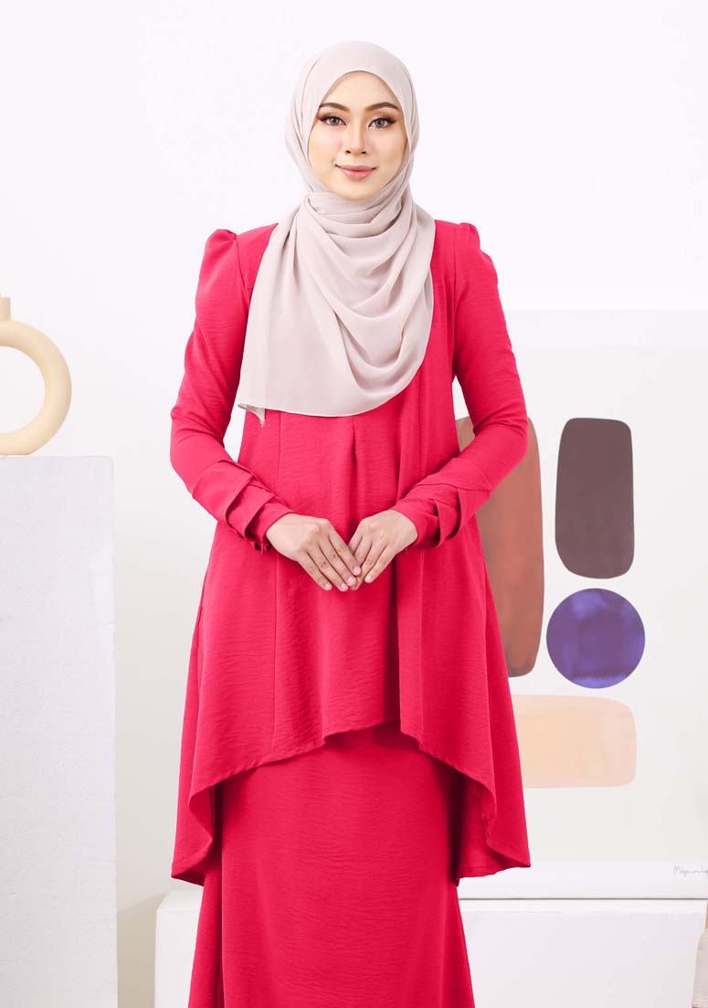 Kurung Lily Clara - Fuschia Pink