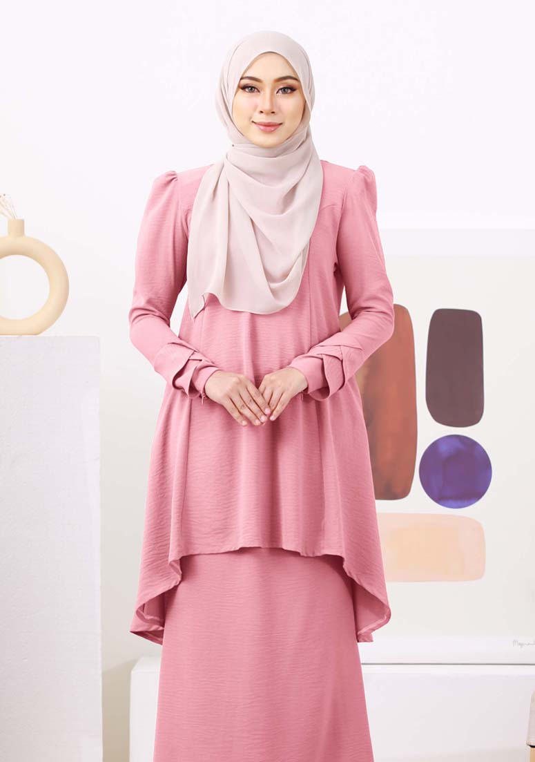 Kurung Lily Clara - Rose Pink